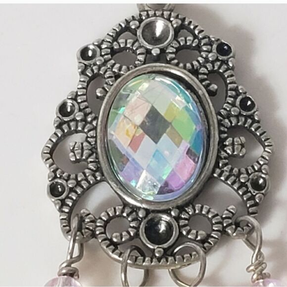 ARTISAN Dangling Chandelier Wire-Wrapped Bead Leverback Earrings - Picture 5 of 9